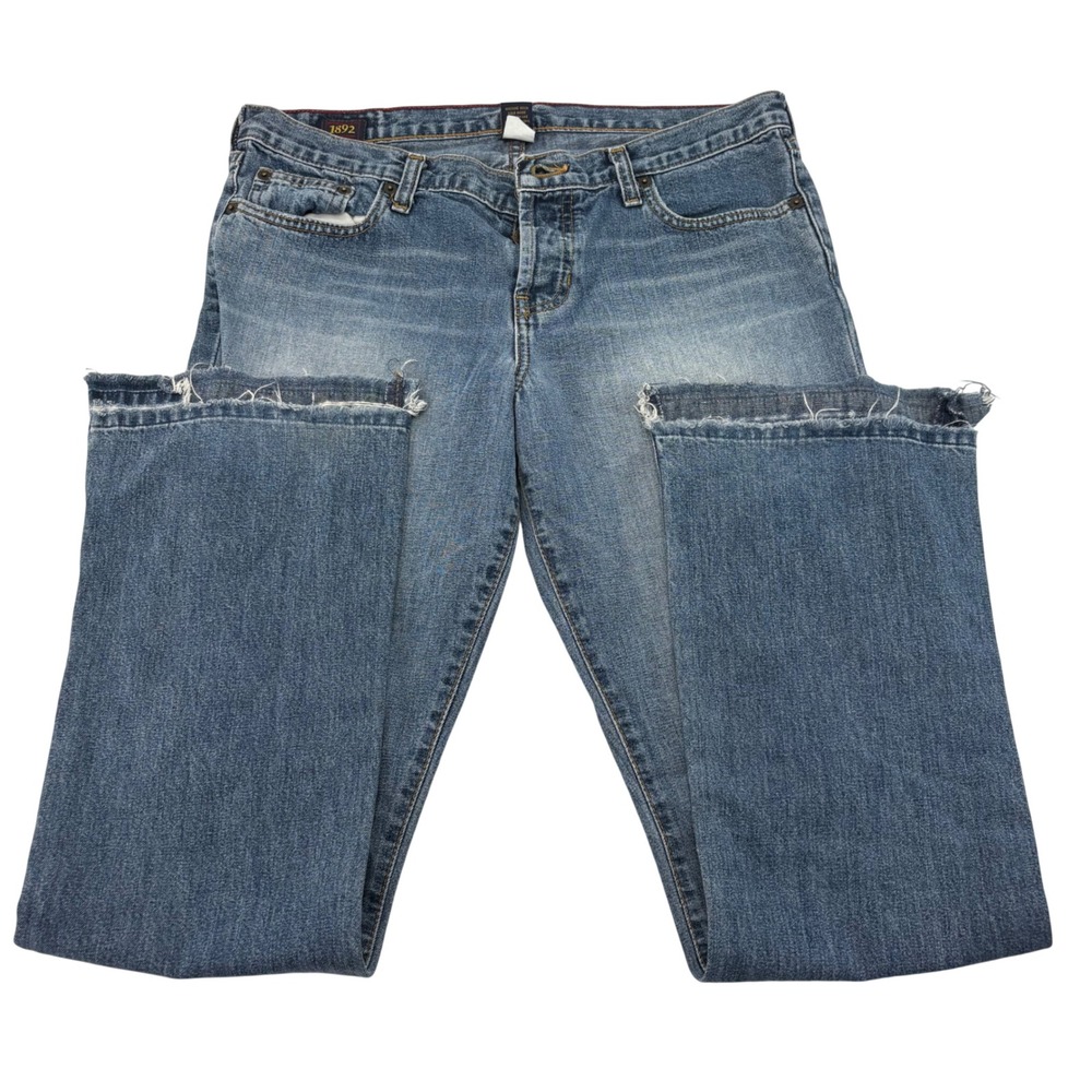Abercrombie & Fitch 1892 Women 6R Blue Jeans 100% Cotton Straight Leg Raw Hem